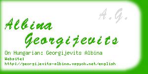 albina georgijevits business card